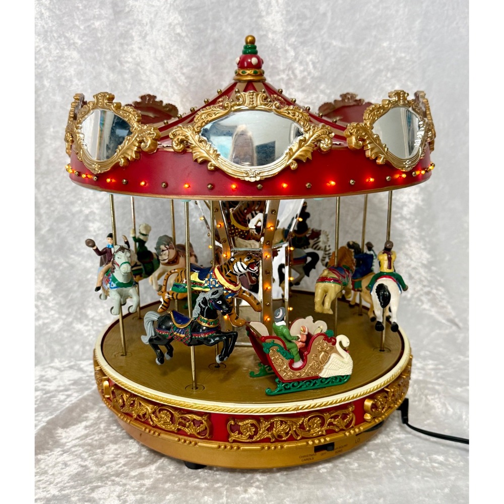 Mr Christmas Marquee Merry-Go-Round Animated Musical Carousel 30 Songs Lighted